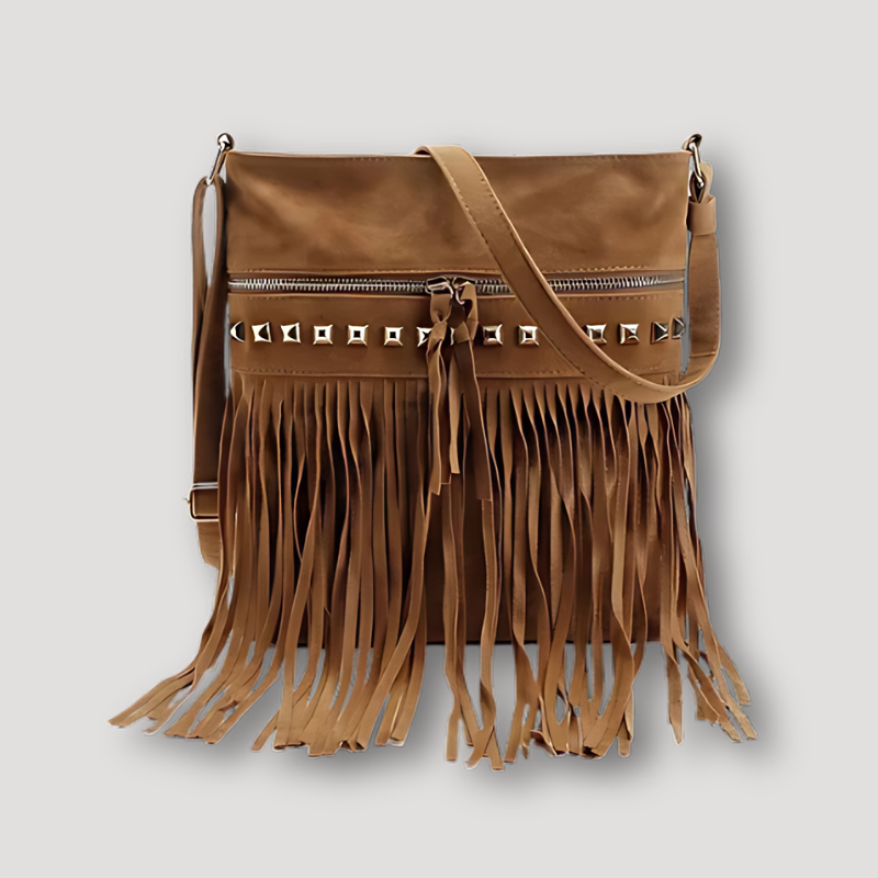 Fringe Faux Suède Boho Flair Crossbody Bag Dames