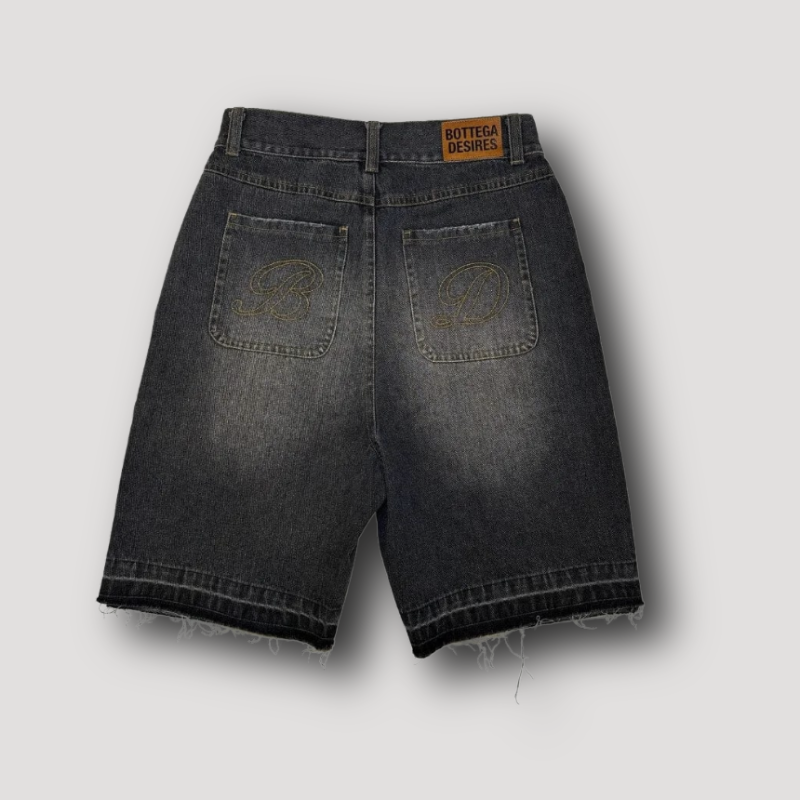 Y2k Bottega Denim Shorts - Streetwear korte broek voor mannen