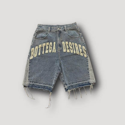 Y2k Bottega Denim Shorts - Streetwear korte broek voor mannen