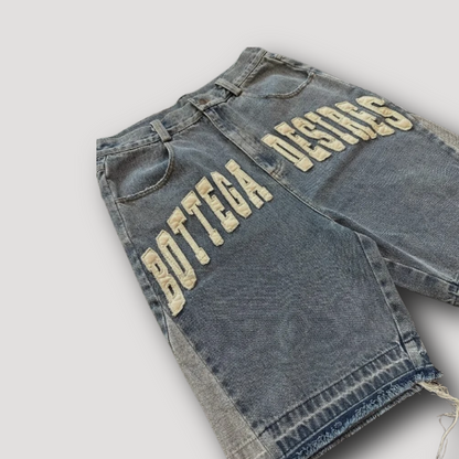 Y2k Bottega Denim Shorts - Streetwear korte broek voor mannen