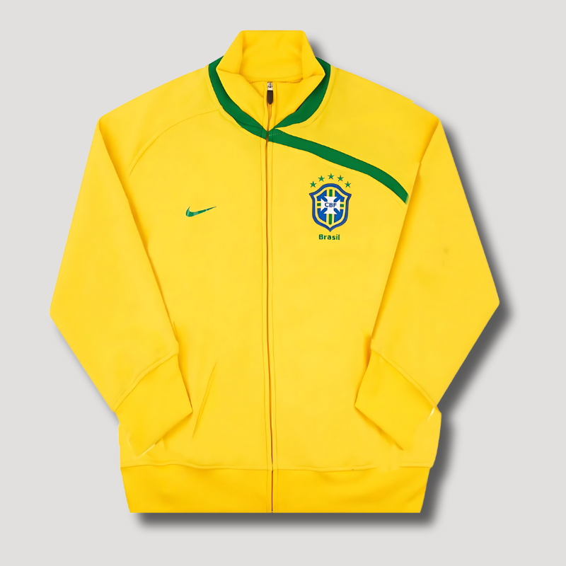 Full Zip Brasil Borduren Voetbal Sweater