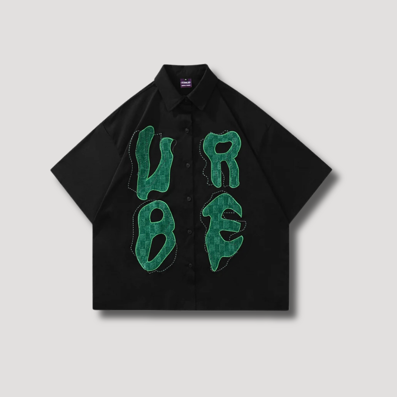 UBER Letter Borduursel Y2k Streetwear Shirt