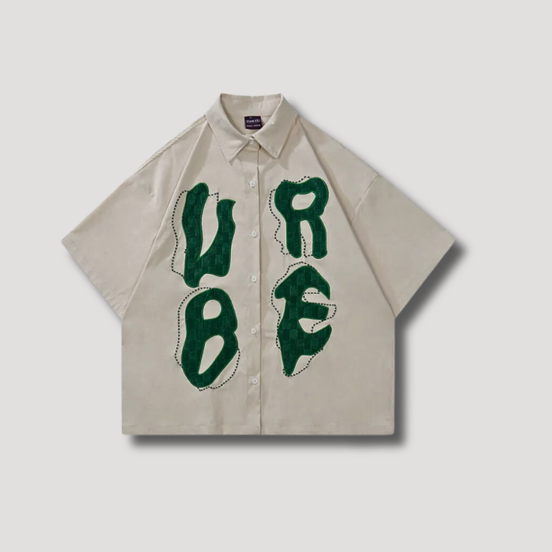 UBER Letter Borduursel Y2k Streetwear Shirt