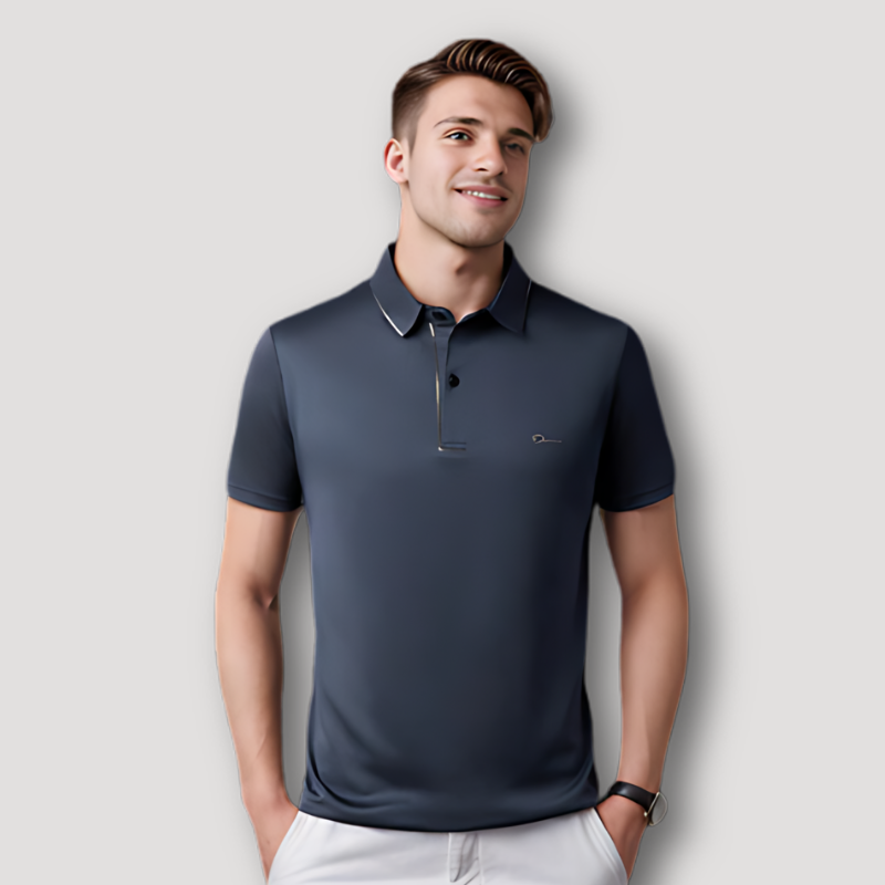 Klassiek Traditioneel Korte Mouw Slim Fit Polo Shirt Heren