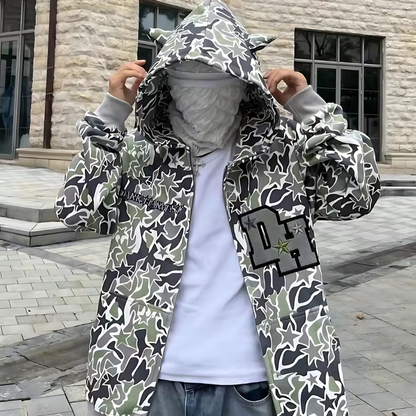 Camouflage Duivelshoorn DH Geborduurde Zip Up Hoodie