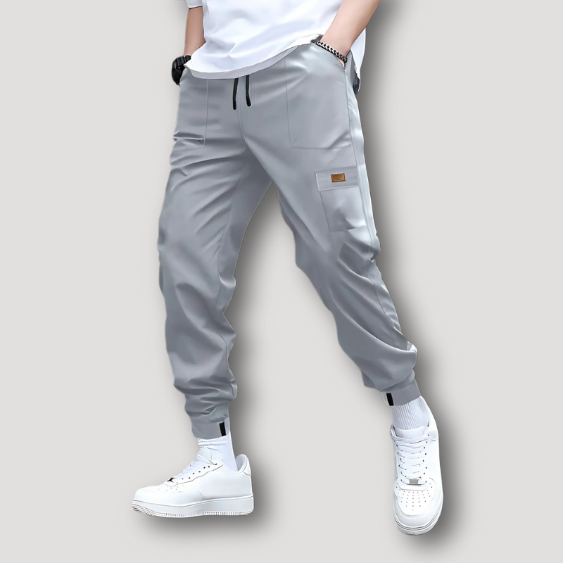 Sportief Patch Zakken Tapered Cut Joggingbroek