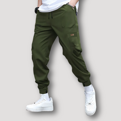 Sportief Patch Zakken Tapered Cut Joggingbroek