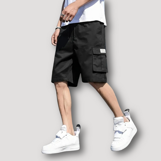 Relaxed Fit Trekkoord Cargo Shorts Voor Heren