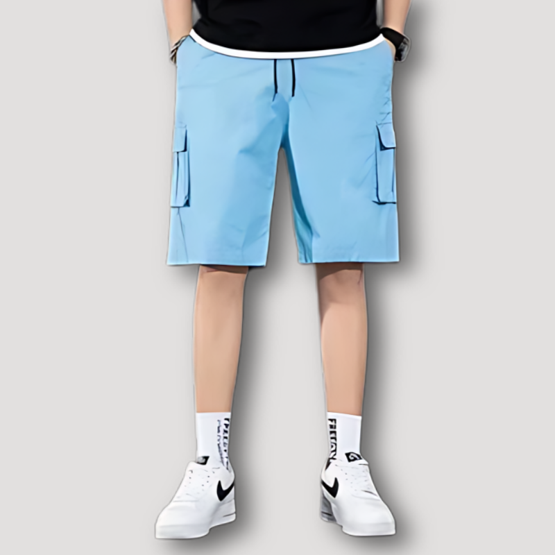 Relaxed Fit Trekkoord Cargo Shorts Voor Heren