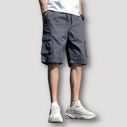 Relaxed Fit Trekkoord Cargo Shorts Voor Heren