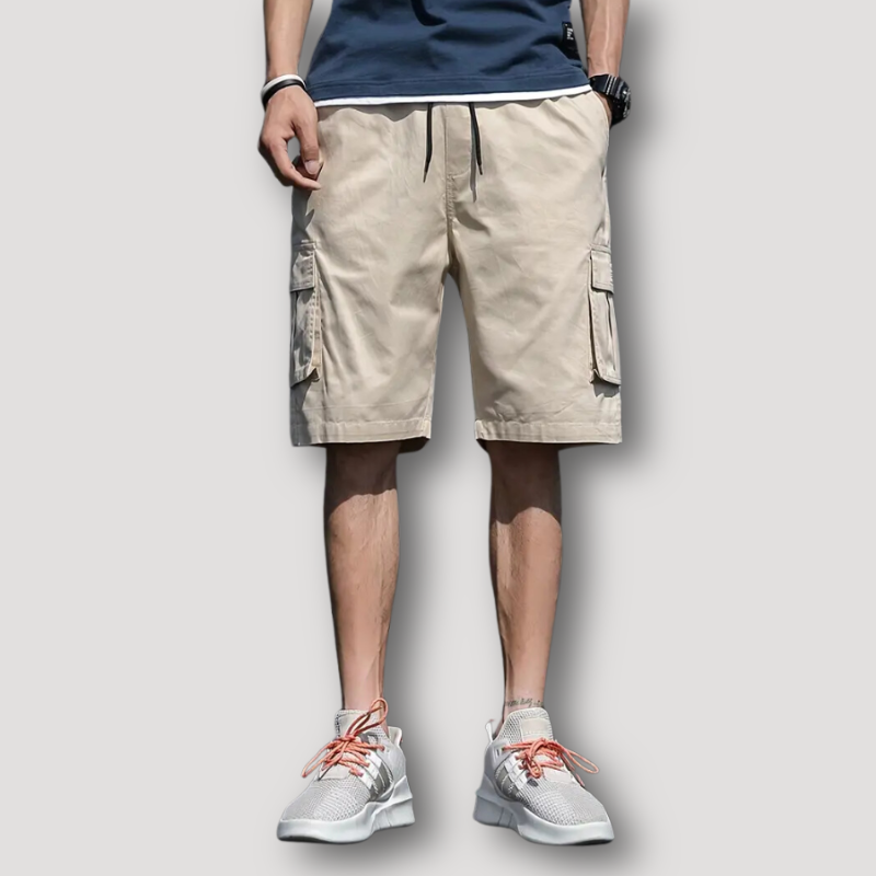 Relaxed Fit Trekkoord Cargo Shorts Voor Heren