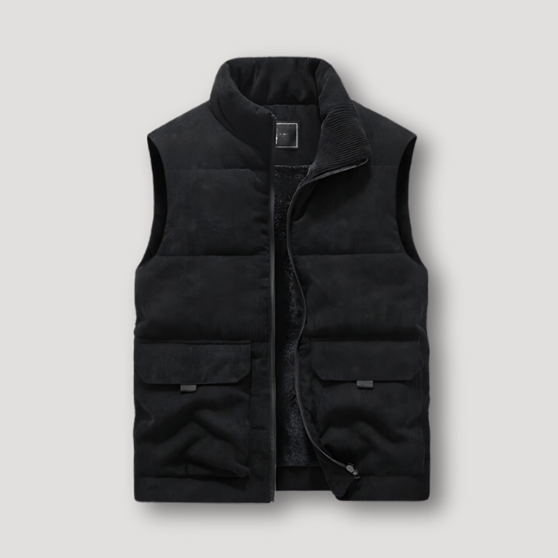 Pluche Sherpa Corduroy Gewatteerd Mouwloos Waistcoat