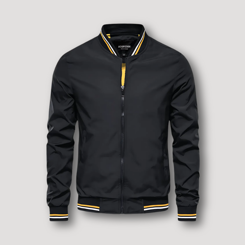 Trendy Outdoor Gestreepte Kraag Slim Fit Bomberjack Heren