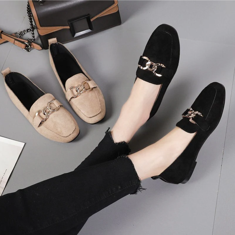 Platte Schoenen Modern Suède Loafers Women