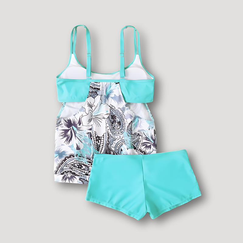 Ronde Halslijn Stromend Fit Tankini Set