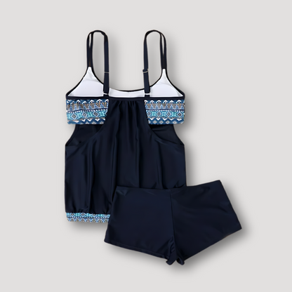 Ronde Halslijn Stromend Fit Tankini Set