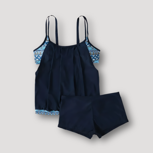 Ronde Halslijn Stromend Fit Tankini Set