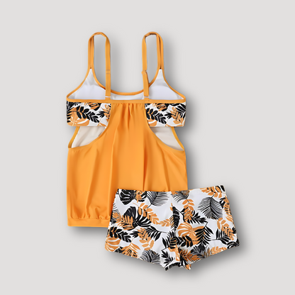 Ronde Halslijn Stromend Fit Tankini Set