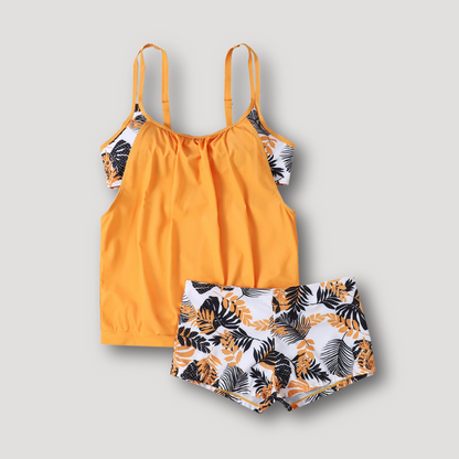 Ronde Halslijn Stromend Fit Tankini Set