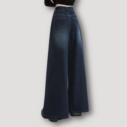 Extreem Wide Leg Oversized High Waist Gewassen Denim Jeans