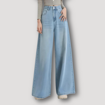 Extreem Wide Leg Oversized High Waist Gewassen Denim Jeans