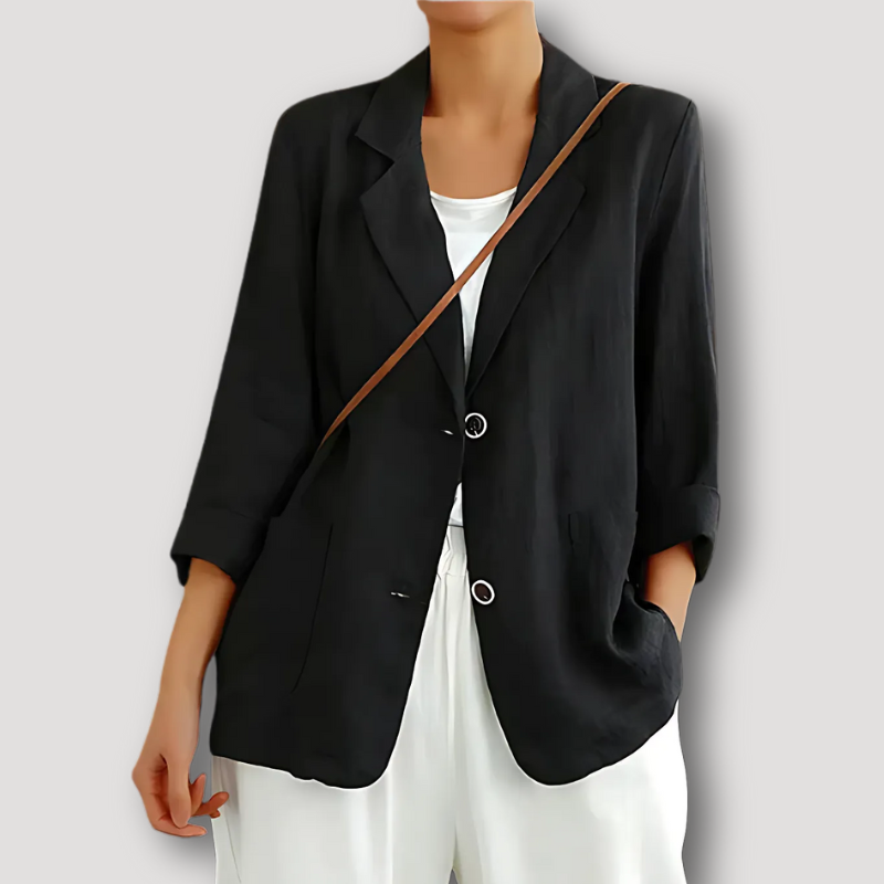 Lapel Kraag Twee Knoop Loose Fit Blazer Jasje