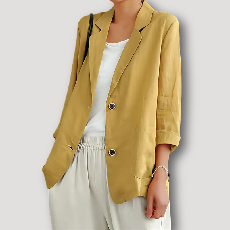 Lapel Kraag Twee Knoop Loose Fit Blazer Jasje