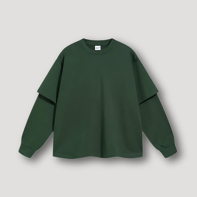 Minimalistisch Crew Neck Lange Mouw Oversized Basic T-shirts