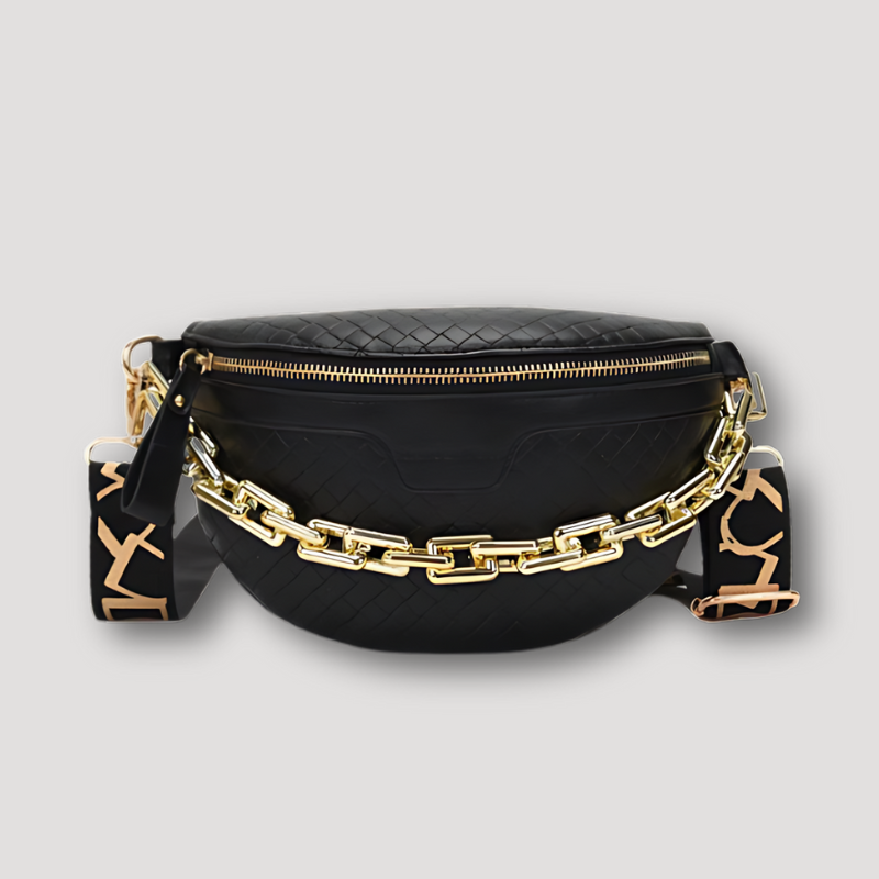 Ronde Geweven Chunky Gouden Ketting Mini Crossbody Bag