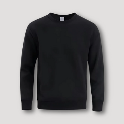 Crew Neck Klassiek Zachte Relaxte Pasvorm Basic Sweatshirt