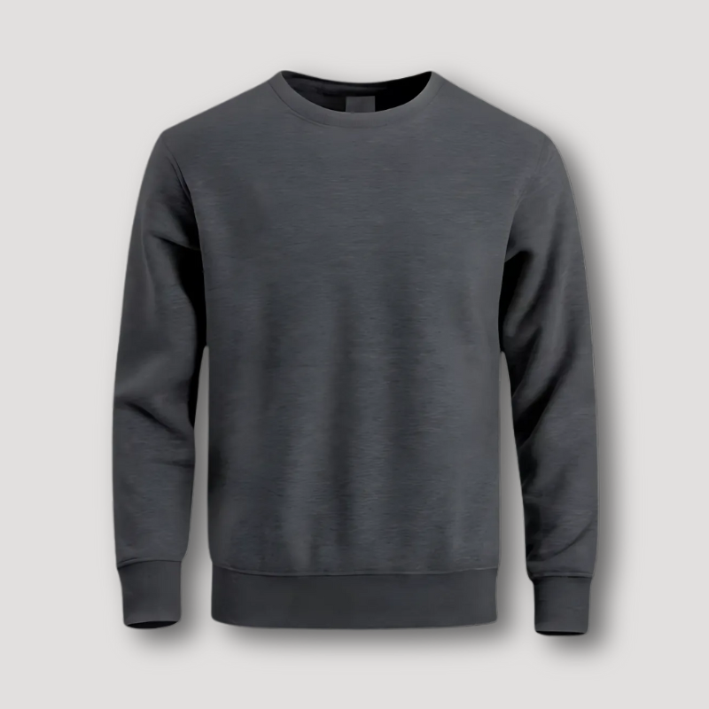 Crew Neck Klassiek Zachte Relaxte Pasvorm Basic Sweatshirt