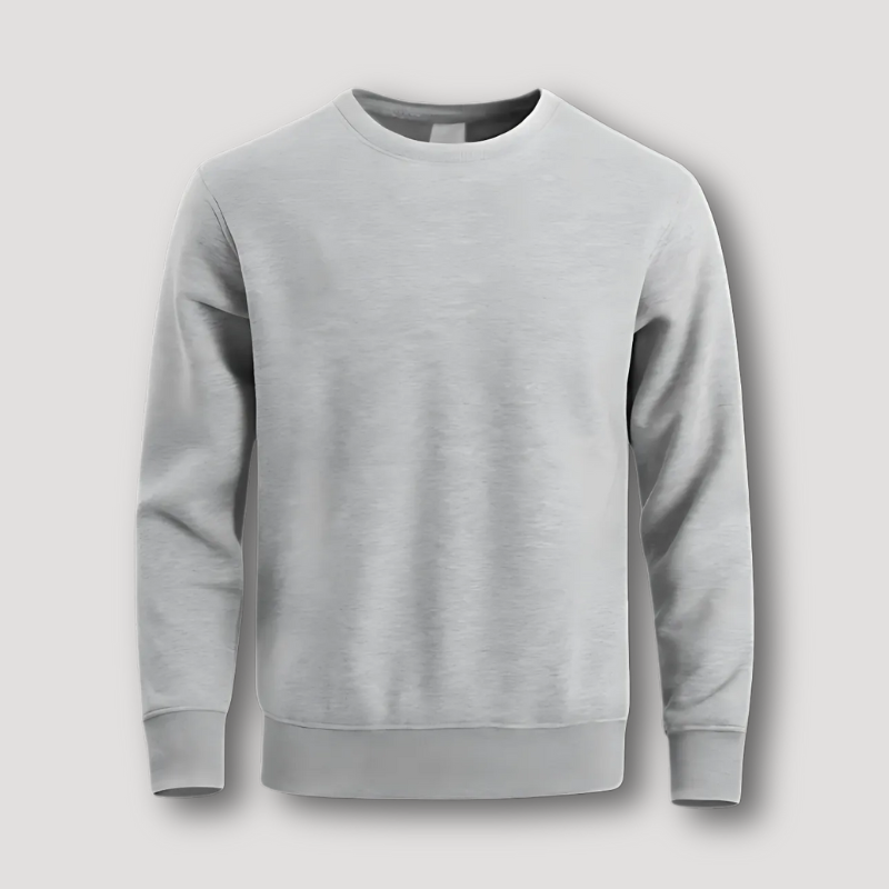 Crew Neck Klassiek Zachte Relaxte Pasvorm Basic Sweatshirt