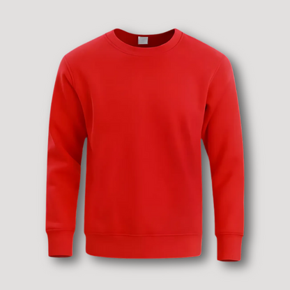 Crew Neck Klassiek Zachte Relaxte Pasvorm Basic Sweatshirt