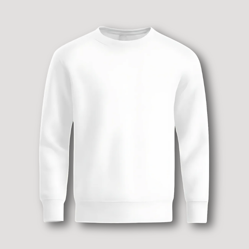 Crew Neck Klassiek Zachte Relaxte Pasvorm Basic Sweatshirt