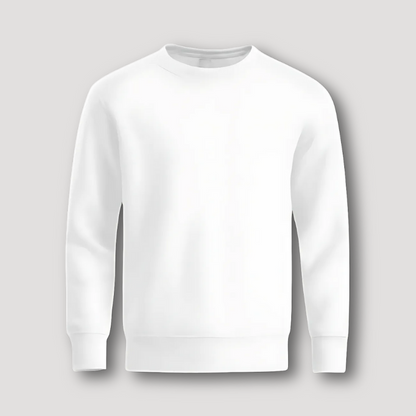 Crew Neck Klassiek Zachte Relaxte Pasvorm Basic Sweatshirt