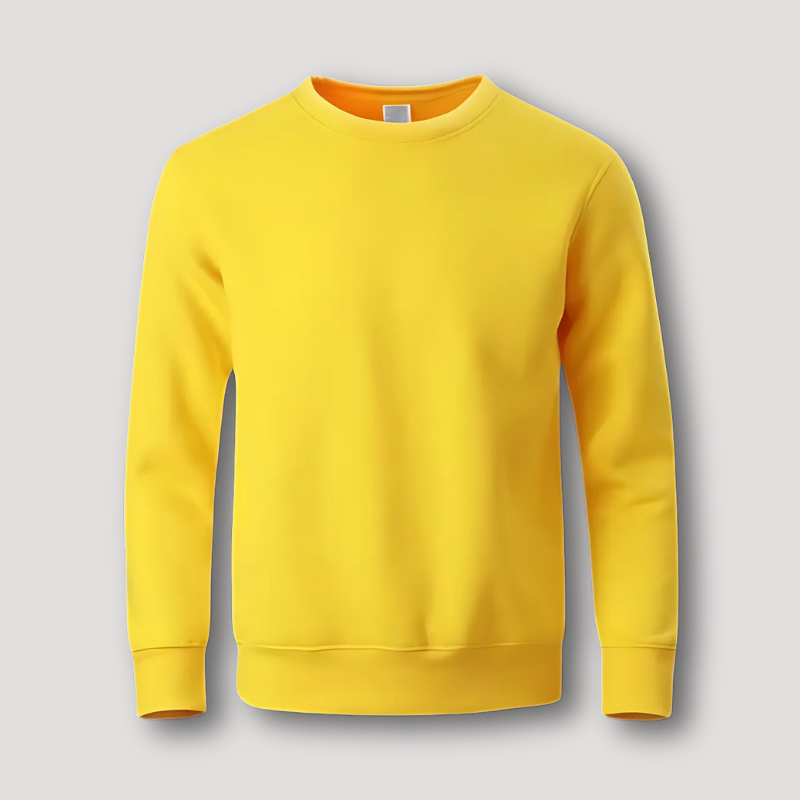 Crew Neck Klassiek Zachte Relaxte Pasvorm Basic Sweatshirt