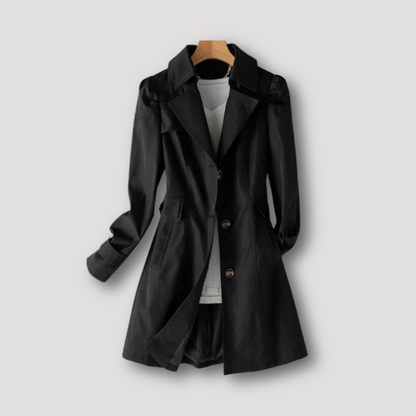 Klassiek Tailored Fit Kraag Trench Coat Voor Vrouwen