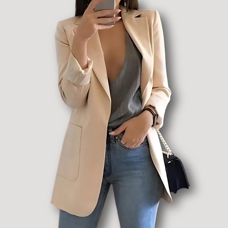 Casual Getailleerde Lapel Kraag Blazer Jas