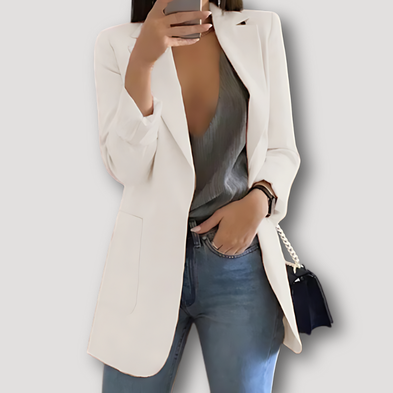 Casual Getailleerde Lapel Kraag Blazer Jas