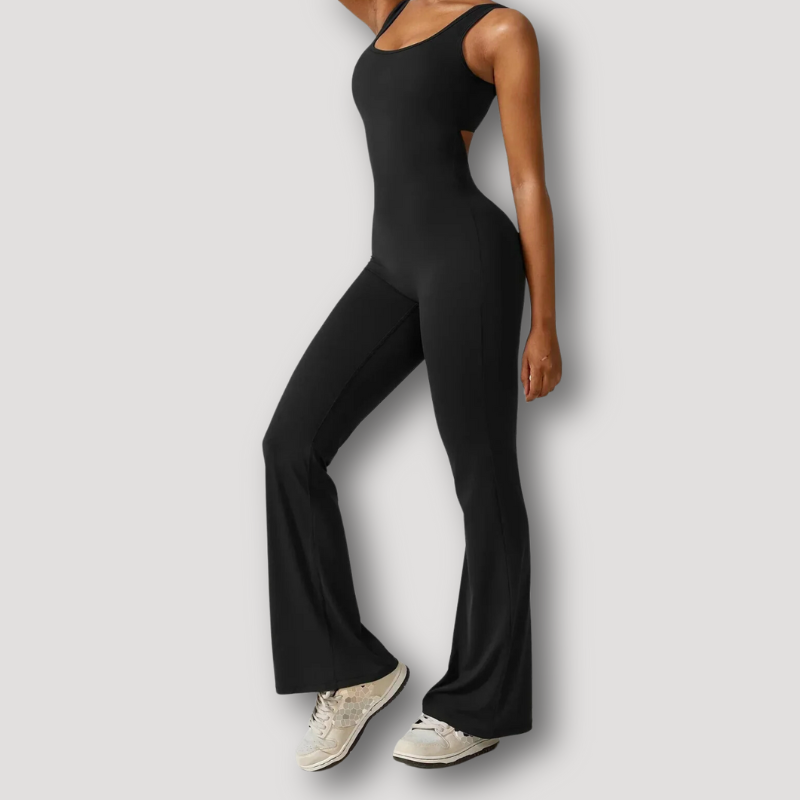 Fitness Form Fitting Driehoekige Rug Cut Out Slim Fit Jumpsuit