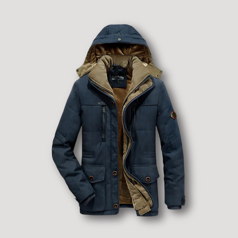 Pluche Fleece Geïsoleerde Afneembare Kap Robuust Outdoor Winter Jas