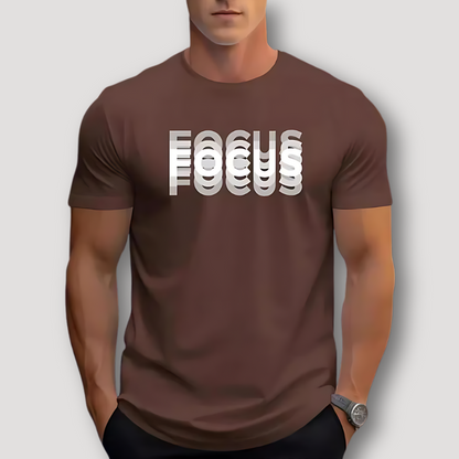 3D FOCUS Graphisch Zomer Printed T Shirt Mannen