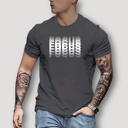 3D FOCUS Graphisch Zomer Printed T Shirt Mannen