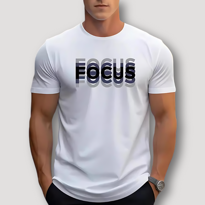 3D FOCUS Graphisch Zomer Printed T Shirt Mannen