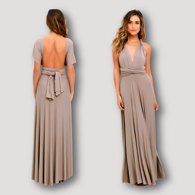 Multi-way Vloerlengte Aanpasbare Wikkel Infinity Dress Dames