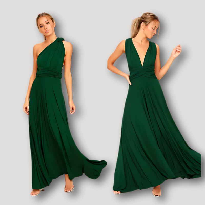 Multi-way Vloerlengte Aanpasbare Wikkel Infinity Dress Dames