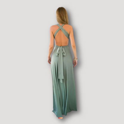 Multi-way Vloerlengte Aanpasbare Wikkel Infinity Dress Dames