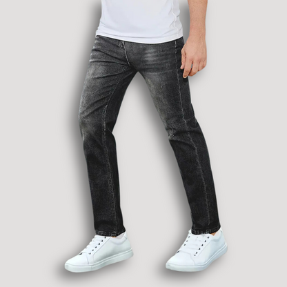 Washed Vervaagd Slim Fit Distressed Denim Jeans