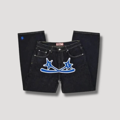 Y2K Protect Spike Denim Jeans - Loose fit baggy streetwear