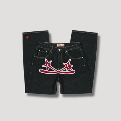 Y2K Protect Spike Denim Jeans - Loose fit baggy streetwear